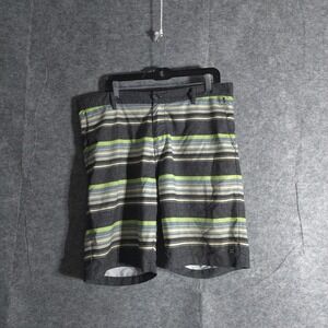 Billabong Mens Hybrid Shorts Striped Gray Blue Green Casual Walk Board Size 36